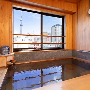 Japanskt värdshus (ryokan) Asakusa Shigetsu, Tokyo prefektur